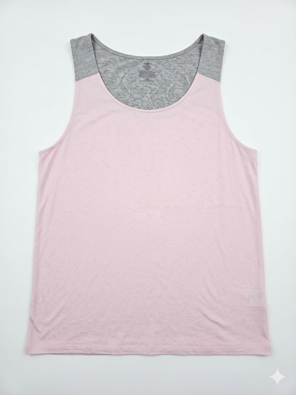 Secret Treasures Pink Tank Top with Gray Yoke